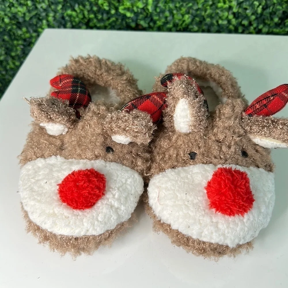 Cute Christmas Reindeer Slippers